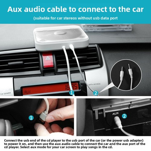 White portable car player - portable, cd